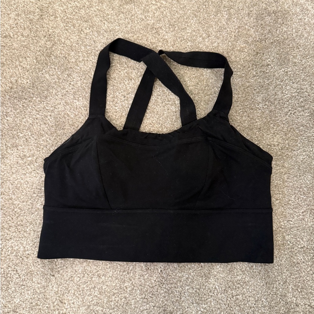 Athleta Black Cross-Back Sports Bra